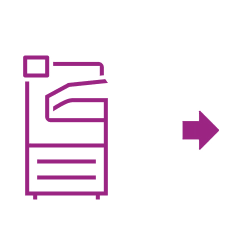 Icon violet phaser arrow Icon violet phaser arrow