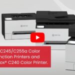 Xerox® C255a kleurenmultifunctionele printer Xerox® C255a multifunctionele kleurenprinter in een werkomgeving